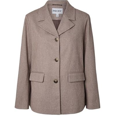 PIECES Pcbianca Ls Blazer jacka Noos, Greige, M PIECES Pcbianca Ls Blazer jacka Noos, Greige, M