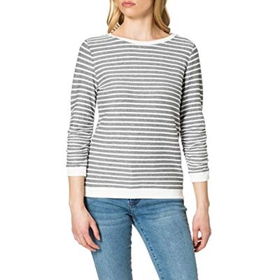 TOM TAILOR Denim Damer Tröja med ränder 1017277, 26032 Blue White Structured Stripe, S TOM TAILOR Denim Damer Tröja med ränder 1017277, 26032 Blue White Structured Stripe, S