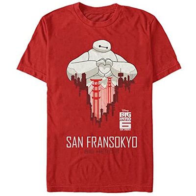 Disney Unisex Big Hero 6-serien Sf Love Organic kortärmad T-shirt, röd, XXL Disney Unisex Big Hero 6-serien Sf Love Organic kortärmad T-shirt, röd, XXL