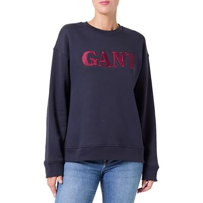 GANT Graphic C-Neck Sweat, Kvällsblå, M GANT Graphic C-Neck Sweat, Kvällsblå, M