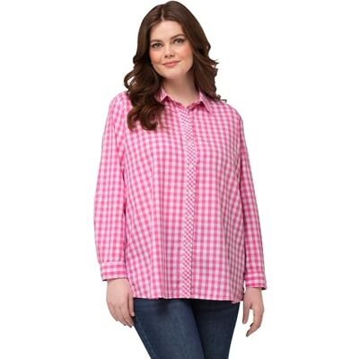 Ulla Popken Ulla Popkar, kvinnor, stora storlekar, rutig skjorta blus kostym, Fuchsiapink, 46-48 Ulla Popken Ulla Popkar, kvinnor, stora storlekar, rutig skjorta blus kostym, Fuchsiapink, 46-48