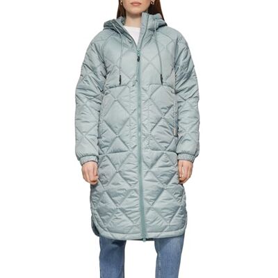 QS kappa med prägling och huva, Ljus petrol, XXL QS kappa med prägling och huva, Ljus petrol, XXL
