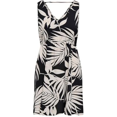 ONLY Onlnova Life Elite Sara String Dress AOP, svart, XS ONLY Onlnova Life Elite Sara String Dress AOP, svart, XS