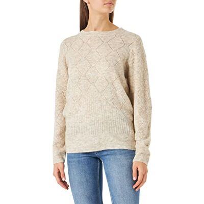 Cream dam " Women's Knitted Pullover", sweatshirt, Jumper Slim Fit, långärmad Tröja Cream dam " Women's Knitted Pullover", sweatshirt, Jumper Slim Fit, långärmad Tröja