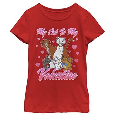 Fifth Sun Disney Flickor The Aristocats Valentine Cat T-shirt, röd, M, röta, M Fifth Sun Disney Flickor The Aristocats Valentine Cat T-shirt, röd, M, röta, M