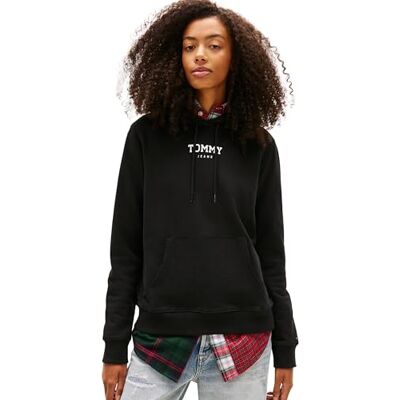 Tommy Jeans dam TJW REG ESS LOGO 2 huvtröja EXT DW0DW21921 pullover huvtröja, svart (svart), L, svart (svart), L Tommy Jeans dam TJW REG ESS LOGO 2 huvtröja EXT DW0DW21921 pullover huvtröja, svart (svart), L, svart (svart), L