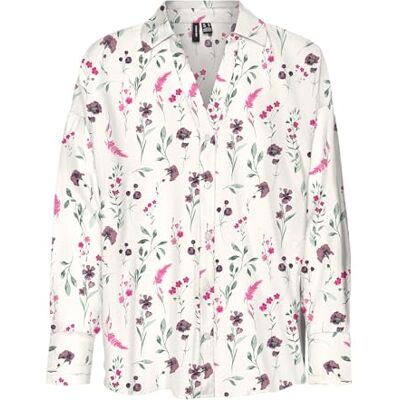 VERO MODA VMJOSIE LS Oversize skjorta WVN GA, Björk/aop: clara, L VERO MODA VMJOSIE LS Oversize skjorta WVN GA, Björk/aop: clara, L