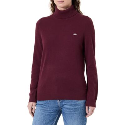 GANT Extrafine lambswool Blend rullkrage, Plum Wine, M GANT Extrafine lambswool Blend rullkrage, Plum Wine, M