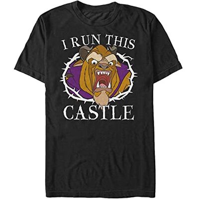 Disney Unisex Beauty & The Beast Castle Organic kortärmad T-shirt, svart, XXL Disney Unisex Beauty & The Beast Castle Organic kortärmad T-shirt, svart, XXL