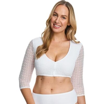 Susa Dirndlblus 3/4 arm, 5574, Vit, 40 Susa Dirndlblus 3/4 arm, 5574, Vit, 40