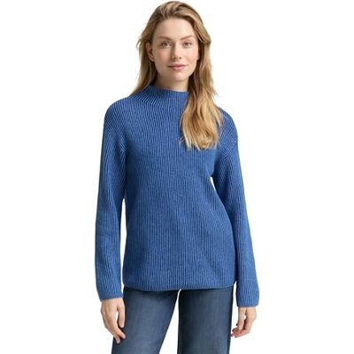 TOM TAILOR damtröja, 39116 – Beacon Blue Rib Structure, XXL TOM TAILOR damtröja, 39116 – Beacon Blue Rib Structure, XXL