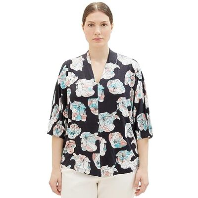TOM TAILOR dam-t-shirt med mönster, 32413-tie dye Flower Design, 46, 32413-tie färgblomma design, 46/L TOM TAILOR dam-t-shirt med mönster, 32413-tie dye Flower Design, 46, 32413-tie färgblomma design, 46/L