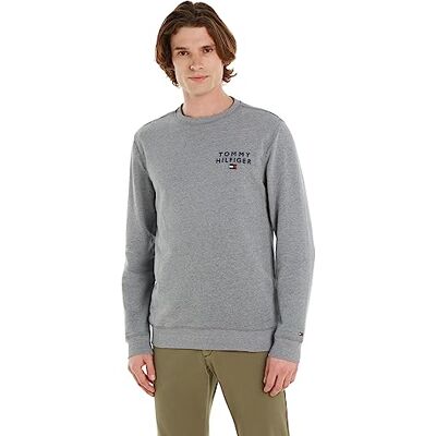 Tommy Hilfiger herrtröja utan huva, Grå (medium grå ljung), M Tommy Hilfiger herrtröja utan huva, Grå (medium grå ljung), M