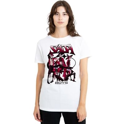 KPop Demon Hunters kvinnors Saja Pojkar Demon Group damer T-shirt, vit T-shirt, Vitt, L KPop Demon Hunters kvinnors Saja Pojkar Demon Group damer T-shirt, vit T-shirt, Vitt, L