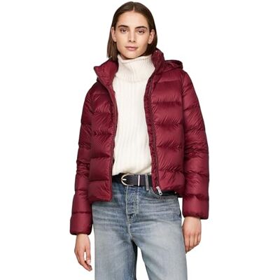 Tommy Hilfiger kvinnors LW Down, vardaglig jacka WW0WW43581 pufferjacka, Deep Rouge, XS, Lila (Deep Rouge), XS Tommy Hilfiger kvinnors LW Down, vardaglig jacka WW0WW43581 pufferjacka, Deep Rouge, XS, Lila (Deep Rouge), XS
