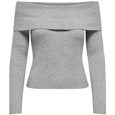ONLY Onlkatia Ls Off Shoulder KNT Noos, Ultimate Grey, XXL ONLY Onlkatia Ls Off Shoulder KNT Noos, Ultimate Grey, XXL