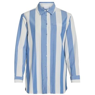 Vila Vidancy L/S lång skjorta/Pb, Coronet blå/ränder: vit, 34 Vila Vidancy L/S lång skjorta/Pb, Coronet blå/ränder: vit, 34