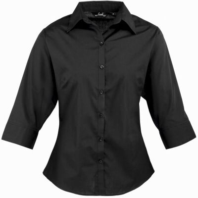 Premier Workwear Damer 3/4-ärm, Svart, 38 SE Premier Workwear Damer 3/4-ärm, Svart, 38 SE