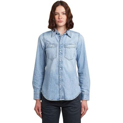 G-STAR Slim Western Shirt ls wmn, Blå (Sun Faded Blue Mist D27714-d539-g342), L G-STAR Slim Western Shirt ls wmn, Blå (Sun Faded Blue Mist D27714-d539-g342), L