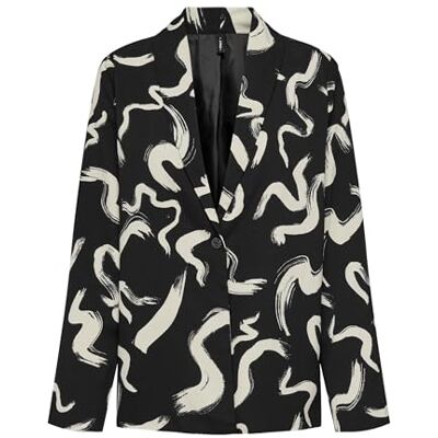 ONLY Onlnova Life Elite L/S PIMO Blazer AOP, Black/Aop:587 Yoko, L ONLY Onlnova Life Elite L/S PIMO Blazer AOP, Black/Aop:587 Yoko, L