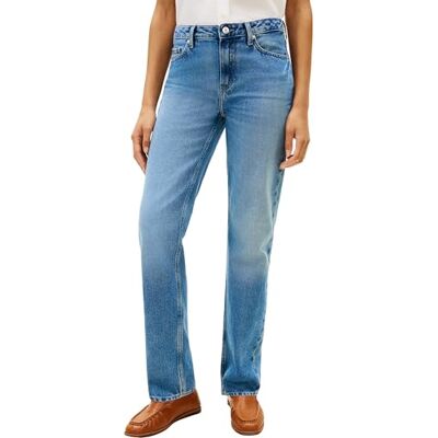 Tommy Hilfiger kvinnors DNM Finn Classic Straight Rw WW0WW48569, Denim, 33W/34L Tommy Hilfiger kvinnors DNM Finn Classic Straight Rw WW0WW48569, Denim, 33W/34L