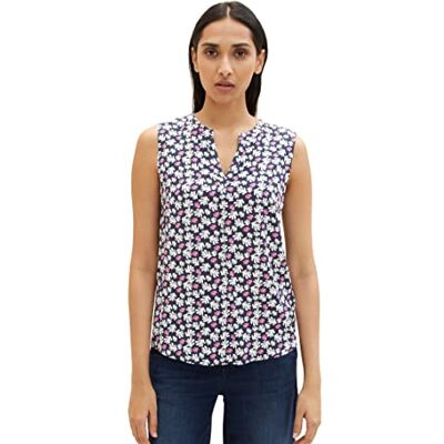 TOM TAILOR Dam 1037428 blus, 32814-marinblå rund bladdesign, 38, 32814 – Navy Round Leaf Design, 38 TOM TAILOR Dam 1037428 blus, 32814-marinblå rund bladdesign, 38, 32814 – Navy Round Leaf Design, 38