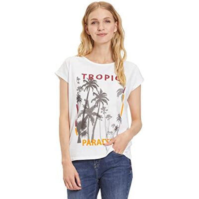 Cartoon Damer 2499/7370 T-shirts, vit/grå, 38 Cartoon Damer 2499/7370 T-shirts, vit/grå, 38