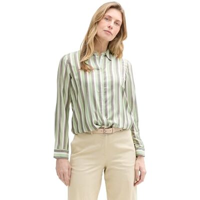 TOM TAILOR damblus, 37393 – Grön oliv vävd remsa, 40 TOM TAILOR damblus, 37393 – Grön oliv vävd remsa, 40