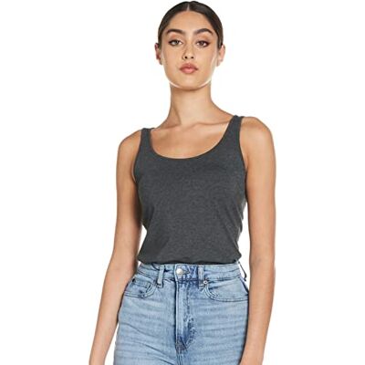 VERO MODA Canottiera da donna Grigio (Dark Grey Melange) XXL VERO MODA Canottiera da donna Grigio (Dark Grey Melange) XXL