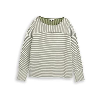 TOM TAILOR Damtröja, 38990 – murgröna gröna offwhite stripe, XXS TOM TAILOR Damtröja, 38990 – murgröna gröna offwhite stripe, XXS
