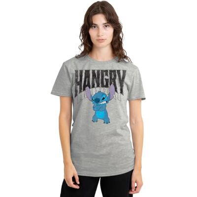 Disney kvinnors Lilo och Stitch hangry dam t-shirt, atletisk ljung, Atletisk Heather, XL Disney kvinnors Lilo och Stitch hangry dam t-shirt, atletisk ljung, Atletisk Heather, XL
