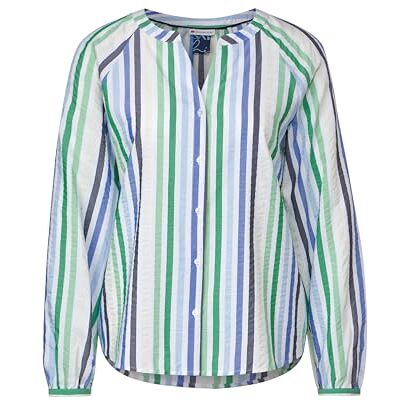Street One Damtunika, blouse W Seersucker randig skjorta, Färsk vårgrön, 44 Street One Damtunika, blouse W Seersucker randig skjorta, Färsk vårgrön, 44
