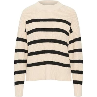 Part Two RetaPW PU Pullover, svart rand, stor dam Part Two RetaPW PU Pullover, svart rand, stor dam