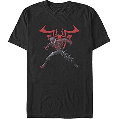 Marvel Unisex Spiderman Miles W symbol ekologisk kortärmad t-shirt, svart, XXL Marvel Unisex Spiderman Miles W symbol ekologisk kortärmad t-shirt, svart, XXL