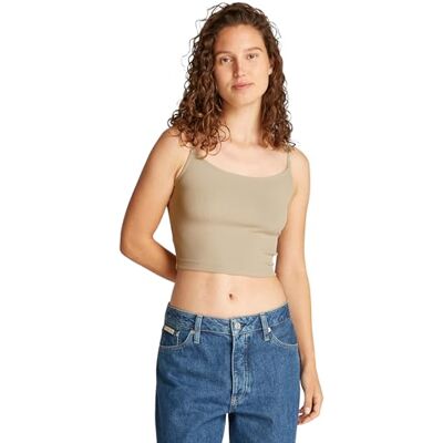 Calvin CK JEANS LOGO ELASTISK STRAPPY TOPP J20J225312, grå (vit peppar), XS, Grå (vit peppar), XS Calvin CK JEANS LOGO ELASTISK STRAPPY TOPP J20J225312, grå (vit peppar), XS, Grå (vit peppar), XS