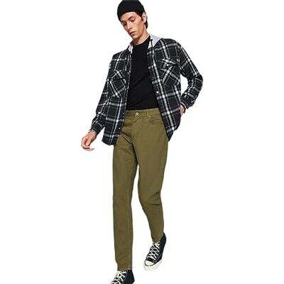 Trendyol män rak avspända normal midja jeans, kaki, 30 Trendyol män rak avspända normal midja jeans, kaki, 30