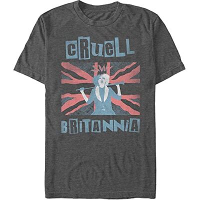 Disney Classics Unisex DNCA-Cruell Britannia ekologisk kortärmad t-shirt, melange svart, XXL, Melange svart, XXL Disney Classics Unisex DNCA-Cruell Britannia ekologisk kortärmad t-shirt, melange svart, XXL, Melange svart, XXL