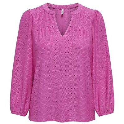 ONLY Onlsandra L/S delad topp JRS, Fuchsia Fedora, L ONLY Onlsandra L/S delad topp JRS, Fuchsia Fedora, L