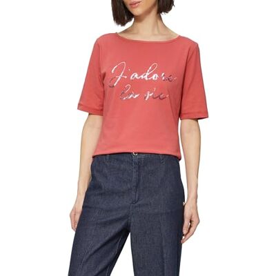 s.Oliver BLACK LABEL T-shirt av bomullsblandning med paljetter, ROSA, 42 s.Oliver BLACK LABEL T-shirt av bomullsblandning med paljetter, ROSA, 42