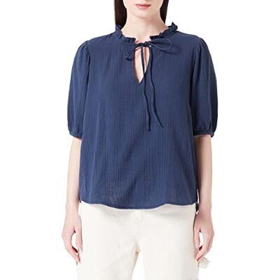 VERO MODA damblus VMNATALI NIA 2/4 Wide Top WVN, marinblå blazer, L VERO MODA damblus VMNATALI NIA 2/4 Wide Top WVN, marinblå blazer, L