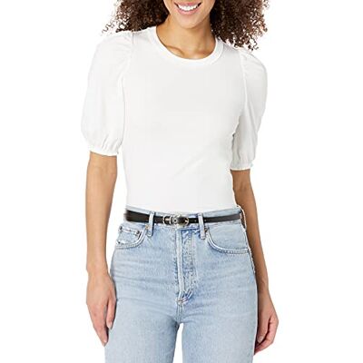 Amazon Essentials dam klassisk passform puff kortärmad rund hals t-shirt, ljus vit, XX-Large Amazon Essentials dam klassisk passform puff kortärmad rund hals t-shirt, ljus vit, XX-Large