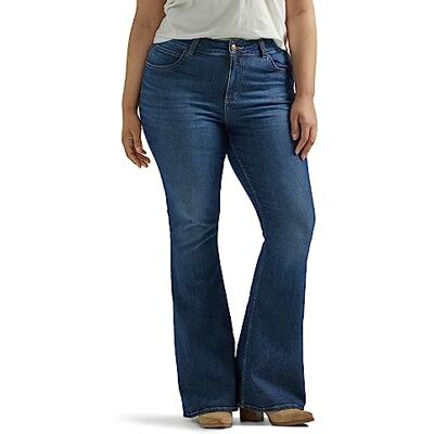 Lee Women's Size Legendary Mid Rise Flare Jean, Inner Strength, 18 Plus Lee Women's Size Legendary Mid Rise Flare Jean, Inner Strength, 18 Plus