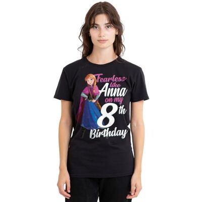 Disney mandarin creative ltd Frozen Fearless Like Anna 8-årsdag dam t-shirt, svart, XX-Large, Svart, XXL Disney mandarin creative ltd Frozen Fearless Like Anna 8-årsdag dam t-shirt, svart, XX-Large, Svart, XXL