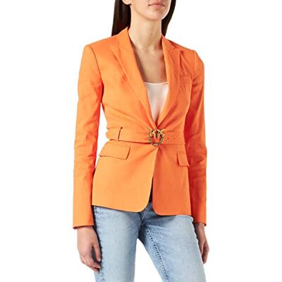 Pinko damer Empoli Giacca Tela Di Lino/Vis kappa, A69_arancione-carota, 48 Tall Pinko damer Empoli Giacca Tela Di Lino/Vis kappa, A69_arancione-carota, 48 Tall