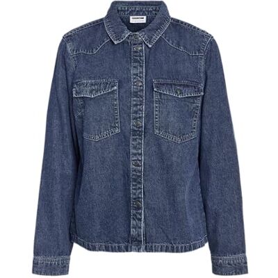 NOISY MAY Nmnew Signe L/S denimskjorta Vi002Mb Noos, Mellanblå denim, M NOISY MAY Nmnew Signe L/S denimskjorta Vi002Mb Noos, Mellanblå denim, M