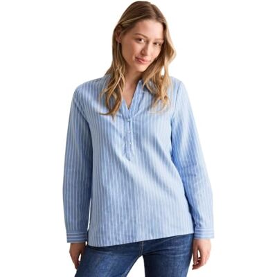 Cecil dam randig Oxford blus, Färsk ljusblå, XS Cecil dam randig Oxford blus, Färsk ljusblå, XS