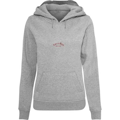 Tee Damhuvtröja Love Is Blind Love Is Cruel Hoody, avslappnad huvtröja med tryck på ryggen, normal passform, storlekar XS – 5XL, Grå ljung, XL Tee Damhuvtröja Love Is Blind Love Is Cruel Hoody, avslappnad huvtröja med tryck på ryggen, normal passform, storlekar XS – 5XL, Grå ljung, XL
