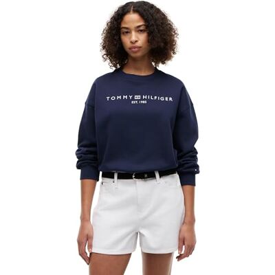 Tommy Hilfiger kvinnors Corp logotyp Mdrn Swtsrt Ww0Ww47831, BLÅ, M Tommy Hilfiger kvinnors Corp logotyp Mdrn Swtsrt Ww0Ww47831, BLÅ, M