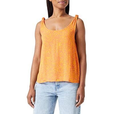 VERO MODA dam Vmmenny Singlet WVN Ga Top, Georgien Peach/Aop: melin, XS VERO MODA dam Vmmenny Singlet WVN Ga Top, Georgien Peach/Aop: melin, XS