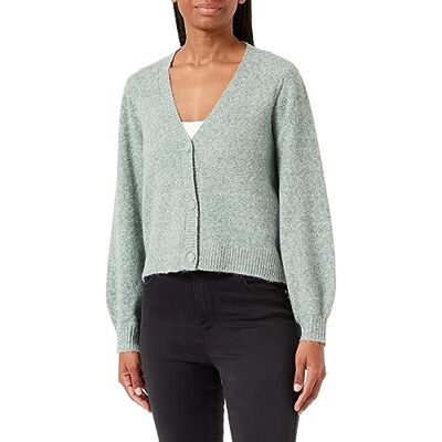 VERO MODA Bestseller A/S VMDOFWOOL LS V-NK Button Cardi GA NOOS kofta, Dark Forest/detalj:Melange, L, Dark Forest/Detail:melange, L VERO MODA Bestseller A/S VMDOFWOOL LS V-NK Button Cardi GA NOOS kofta, Dark Forest/detalj:Melange, L, Dark Forest/Detail:melange, L